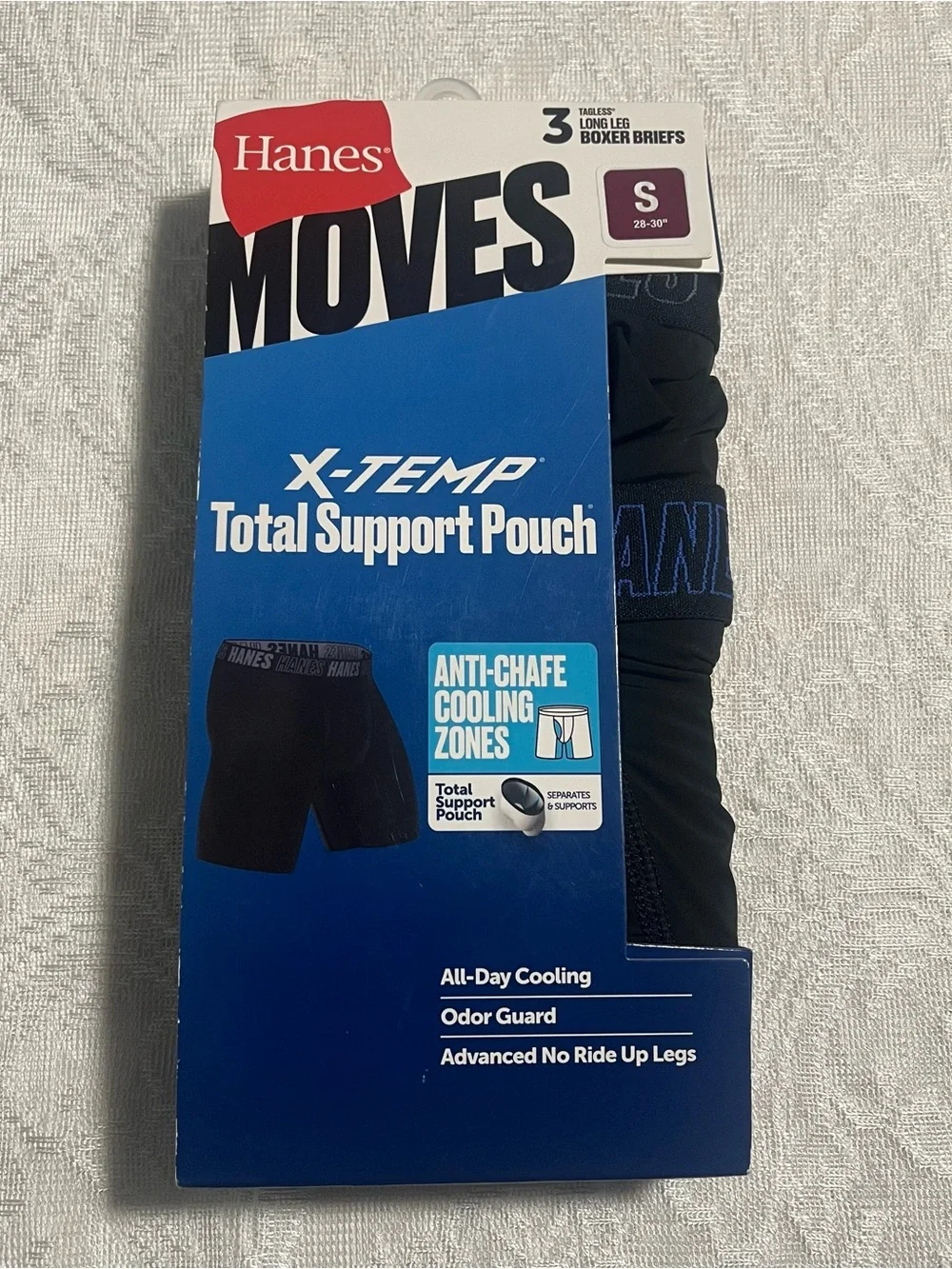 Hanes Moves X-Temp Total Support Pouch Boxer Briefs - Black